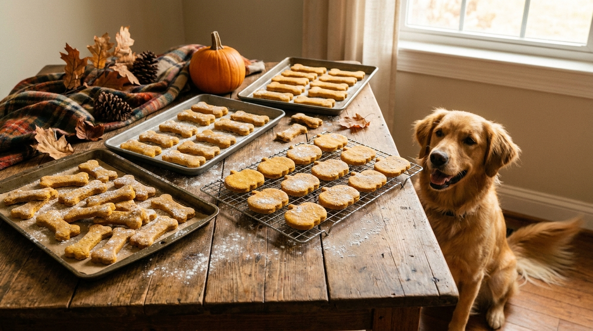 Homemade pumpkin dog treats