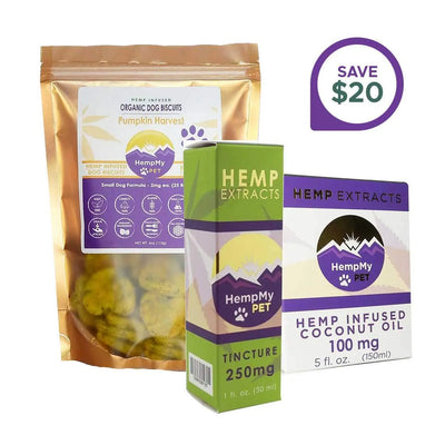 Hemp Wellness Bundle - CBD Infused, Organic - Small Dog Formula