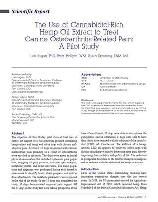 Study on CBD oil study and dogs